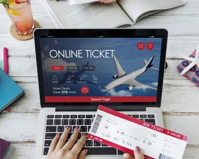 Air Ticket Flight Booking Concept
